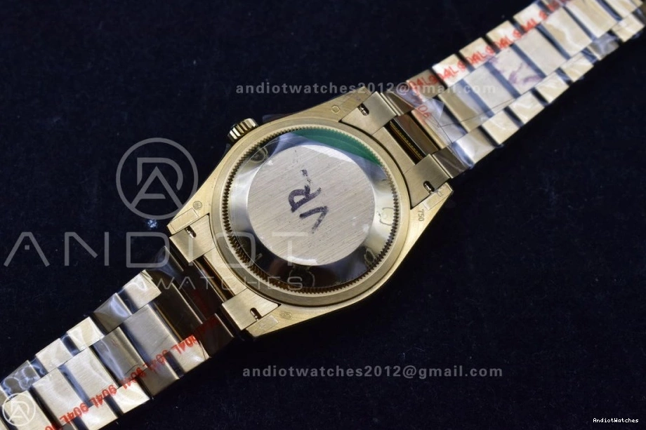 Diamond with Steel YG V5 Dial Bracelet vr3255 36 Grey 698 on 904L Square Edition Sophisticated DayDate Best Weight) QF President (Gain 0213